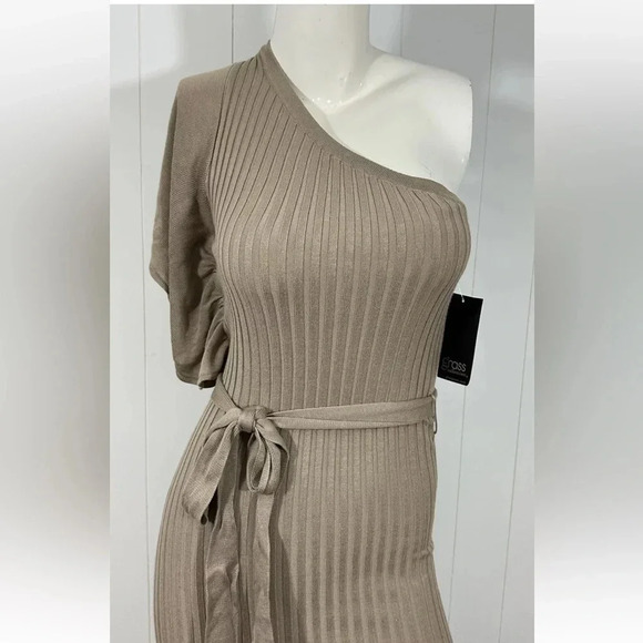Grass Collection Sleeveless One Shoulder Knit Dress size L - Picture 2 of 6